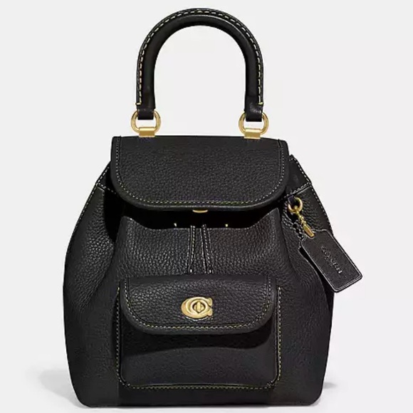 NWT- COACH Riya Backpack 21 Black - Picture 1 of 16